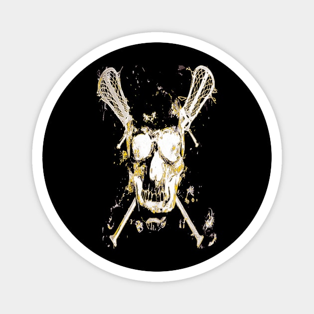 LAX Skull, Lacrosse, Sport, Skeleton Magnet by ChristianFaithWear